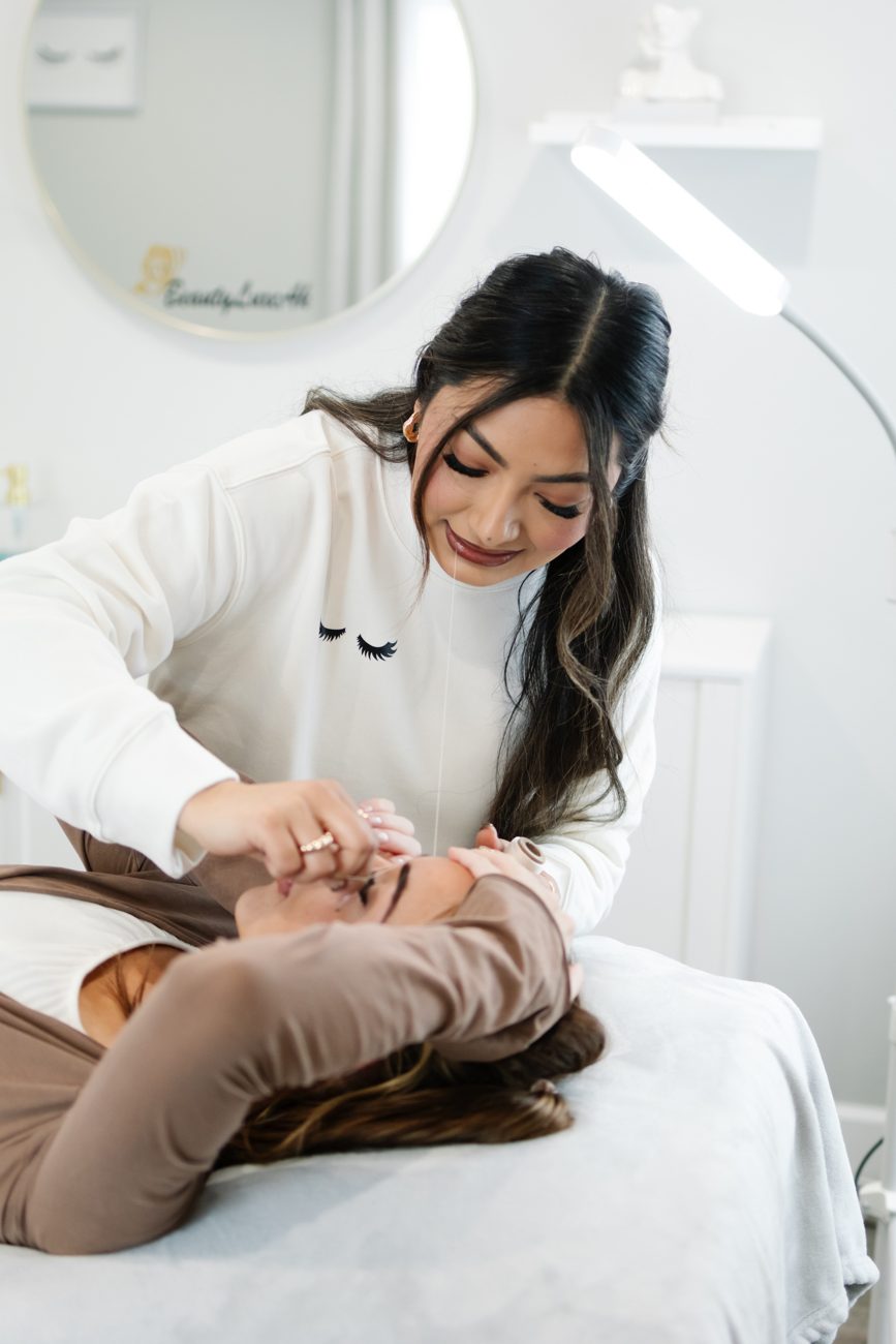 Brow threading by Nancy
